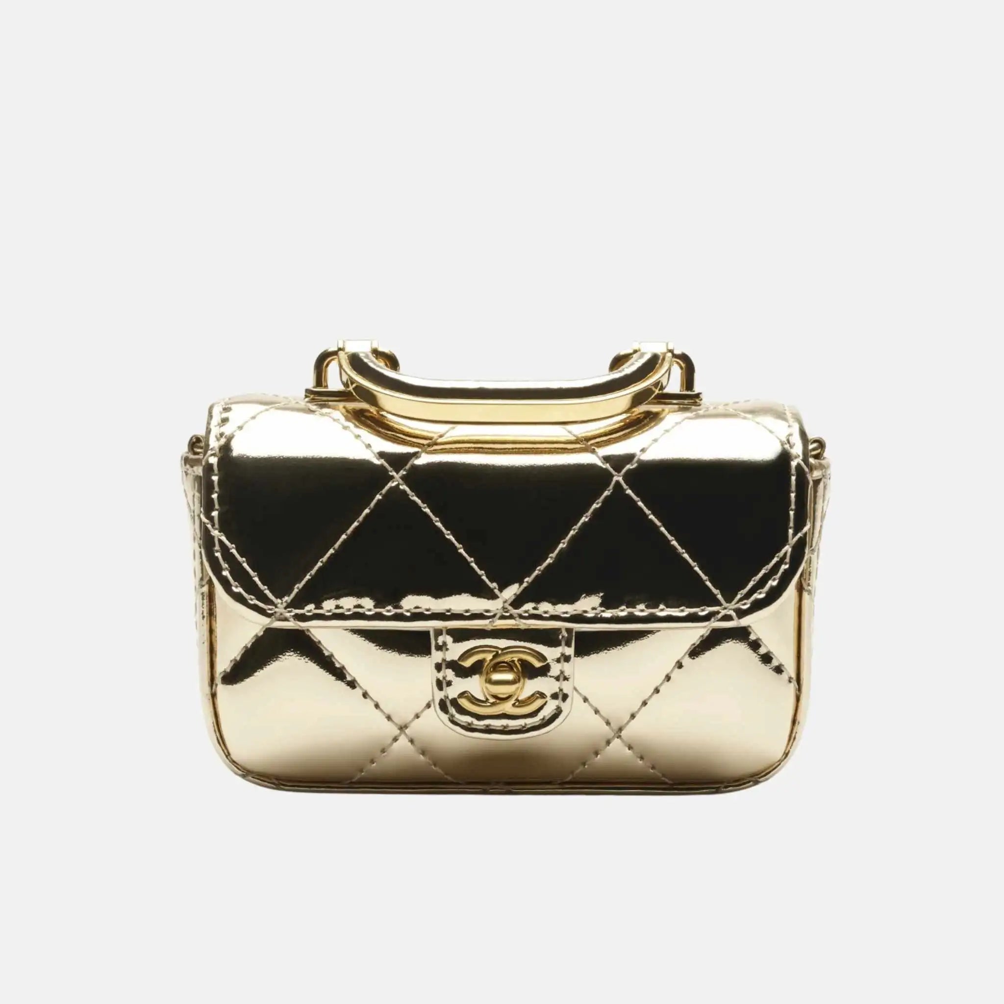 Small Clutch With Chain High Shine Calfskin