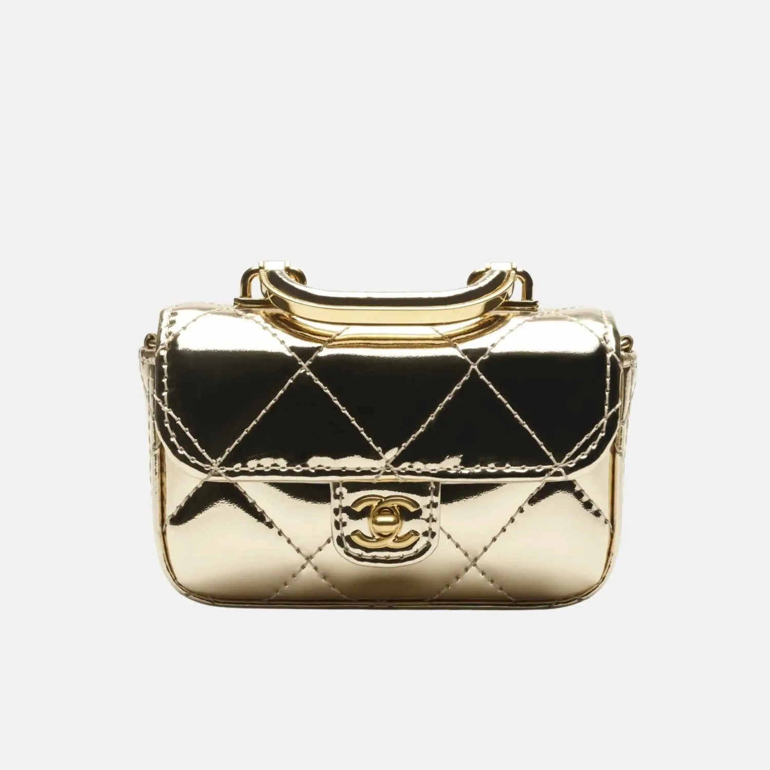 Small Clutch With Chain High Shine Calfskin