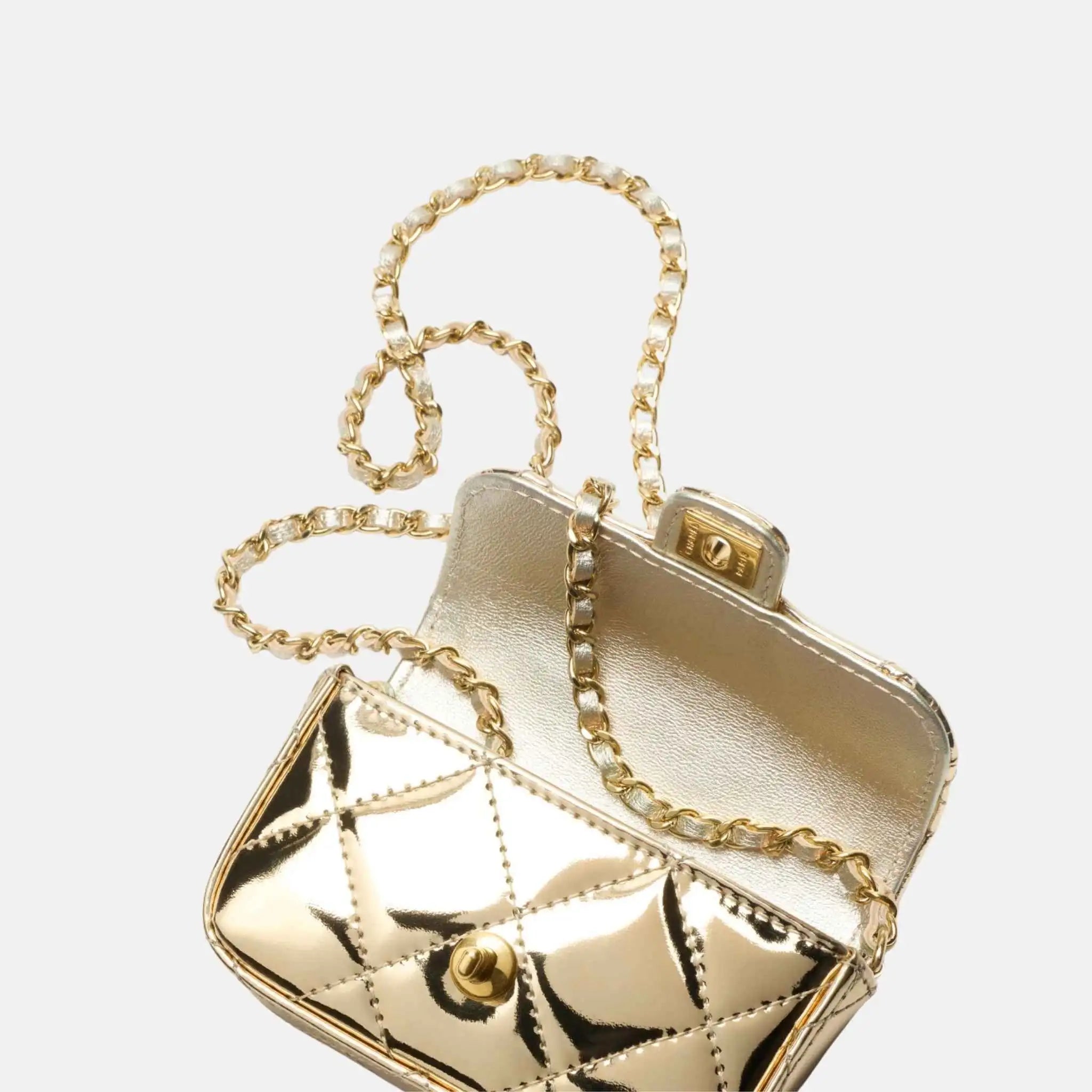 Small Clutch With Chain High Shine Calfskin