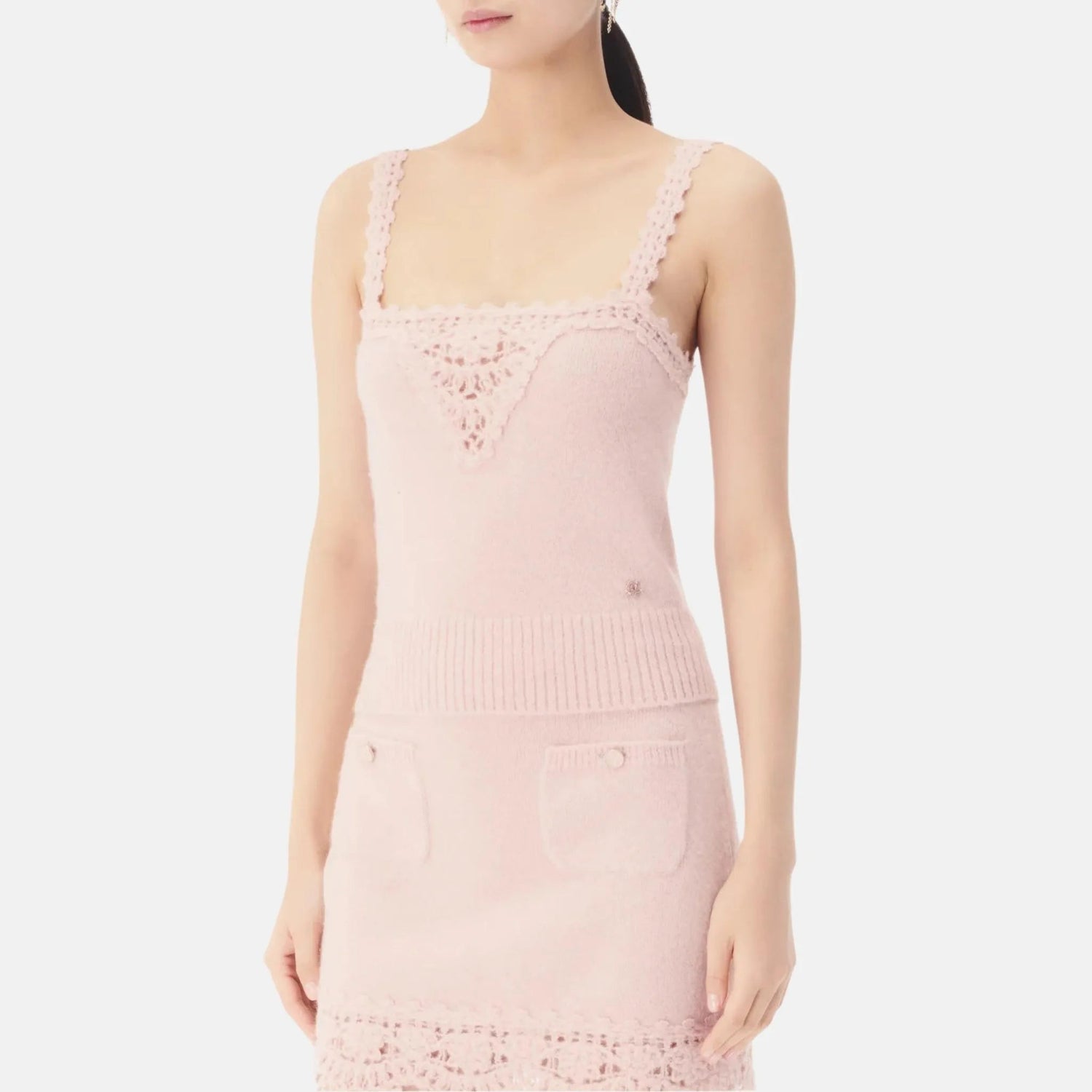 Top in Embroidered Alpaca and Wool