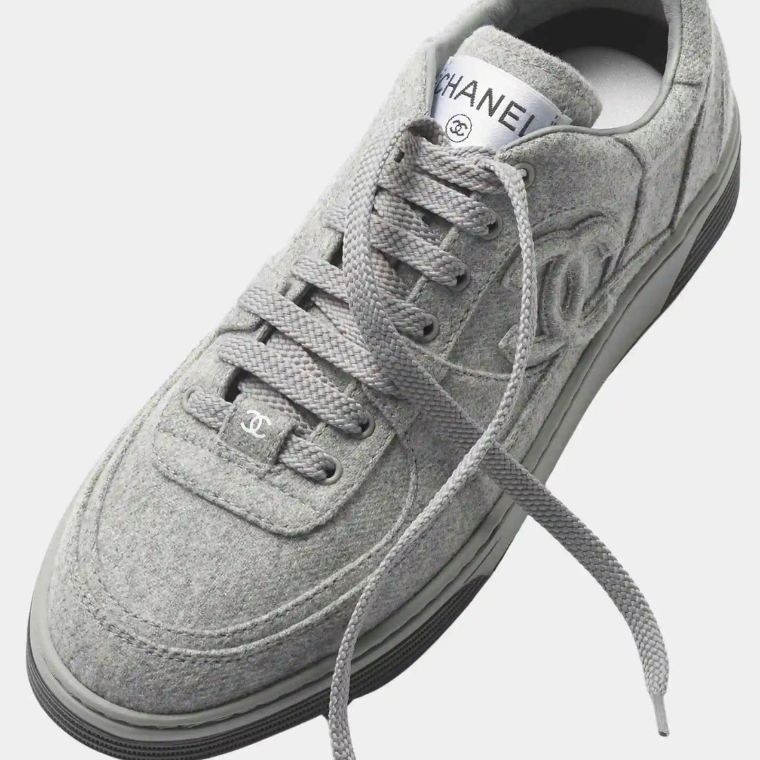 Trainers Sneakers Wool And Mixed Fibres Light Grey