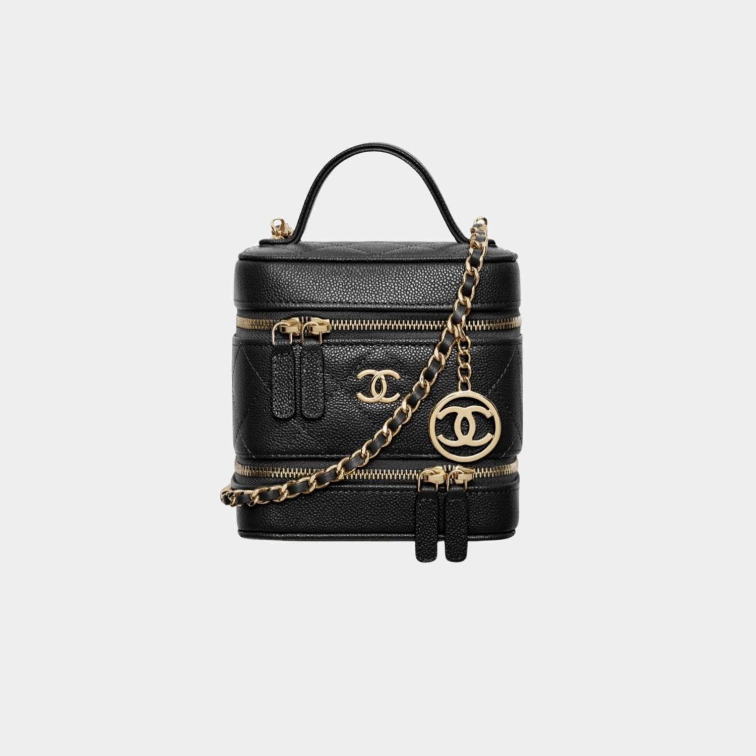 Vanity with Chain in Grained Calfskin