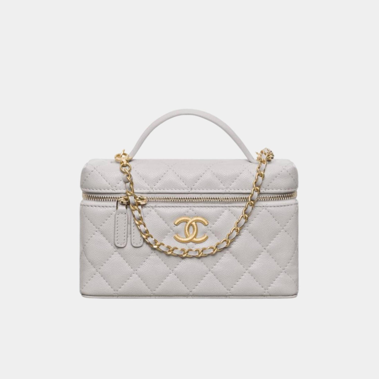 Vanity with Chain in Grained Shiny Calfskin