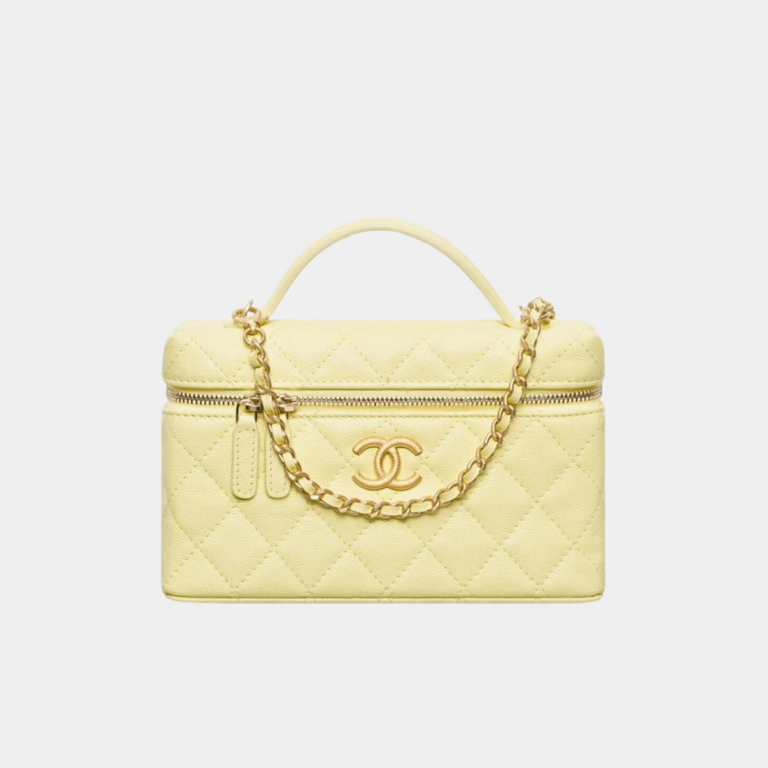 Vanity with Chain in Grained Shiny Calfskin