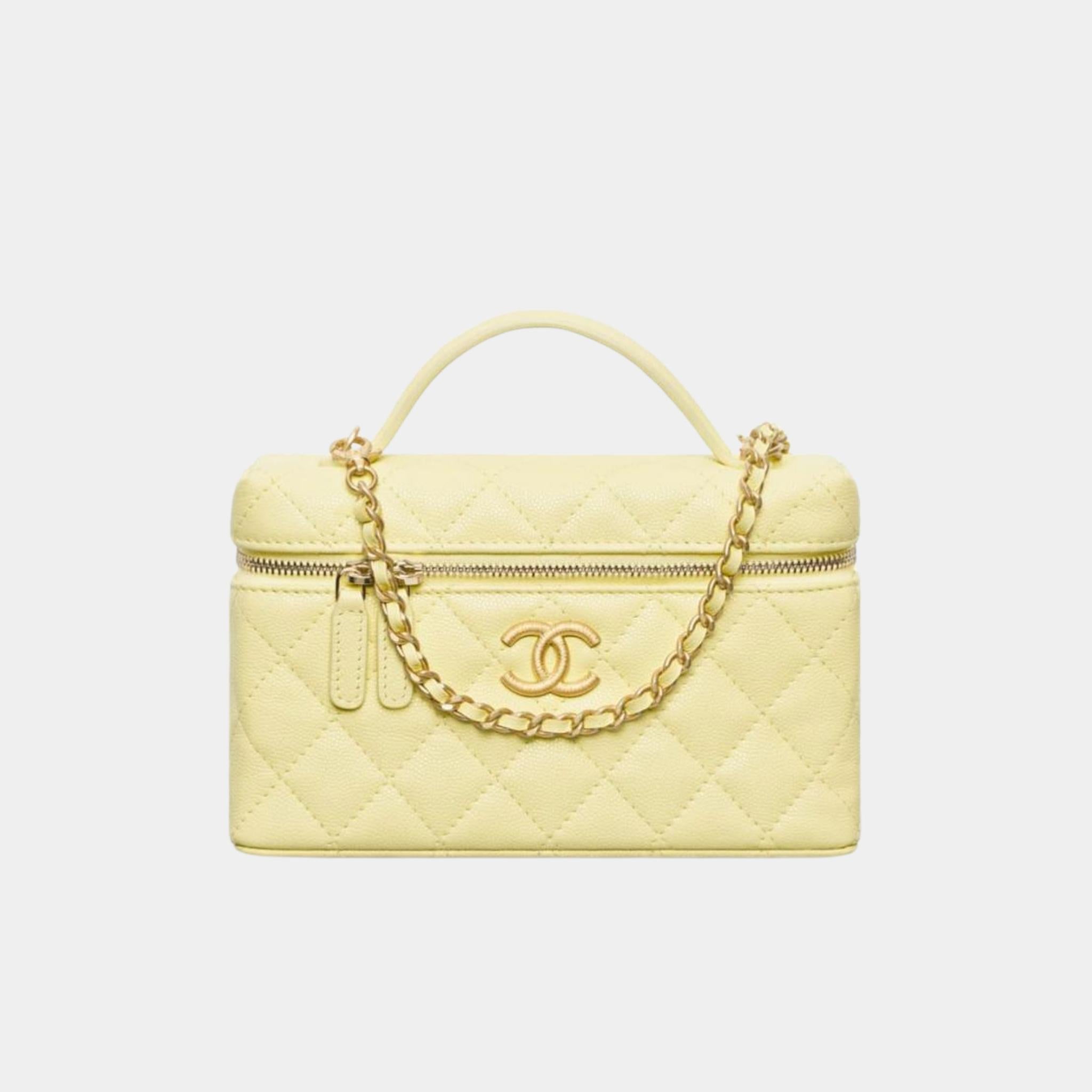 Vanity with Chain in Grained Shiny Calfskin