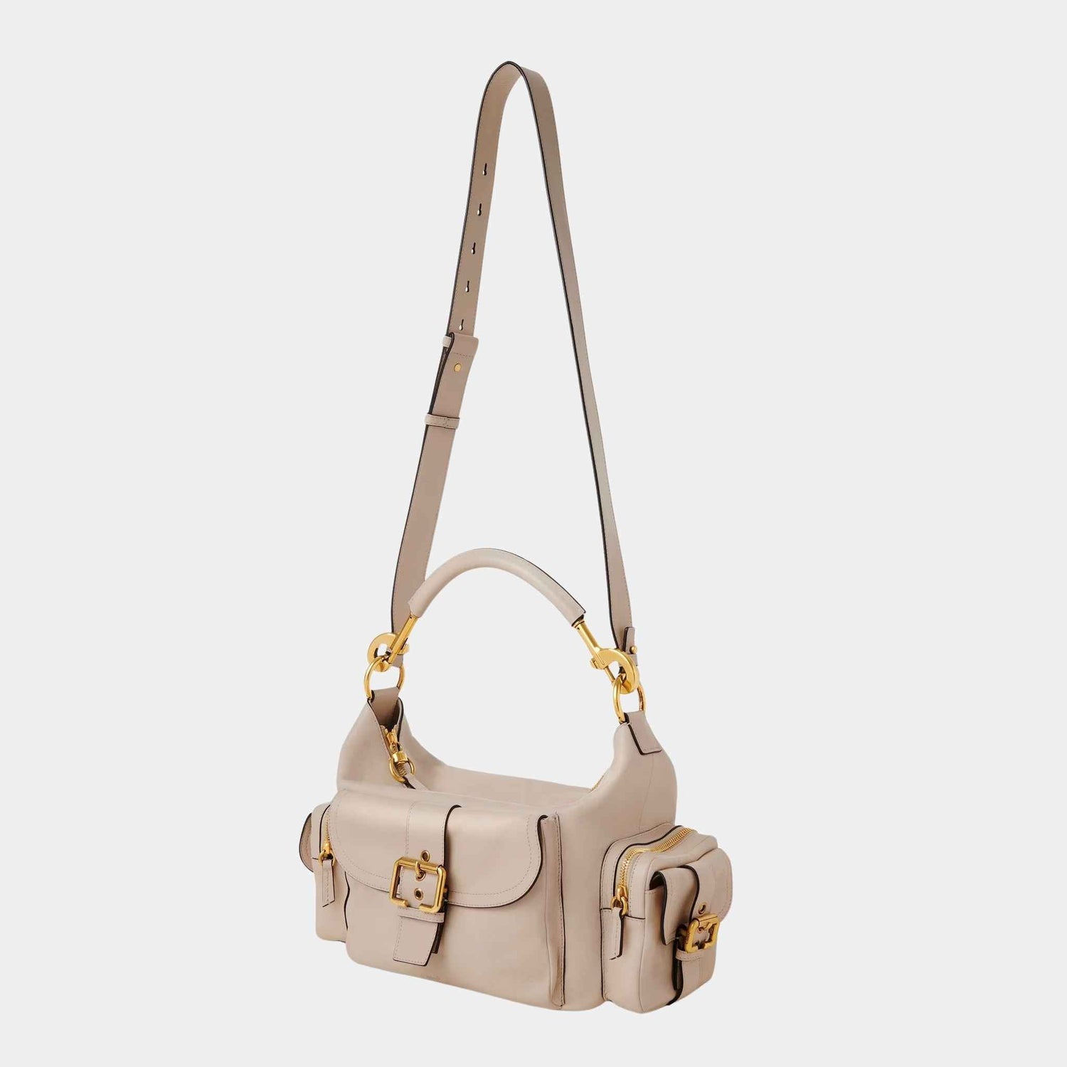 Camera Bag in Shiny Leather