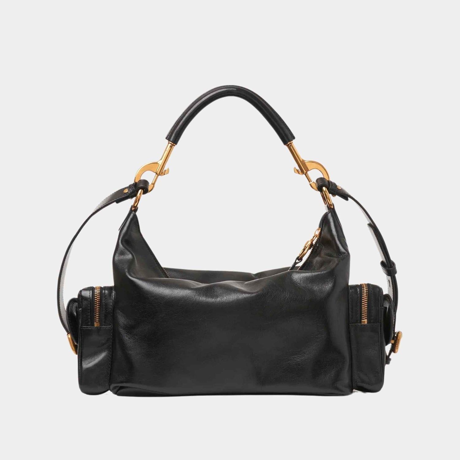 Camera Bag in Shiny Leather