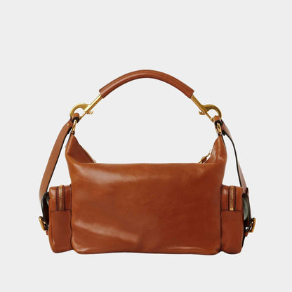Camera Bag in Shiny Leather