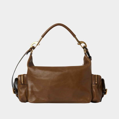 Camera Bag in Shiny Leather
