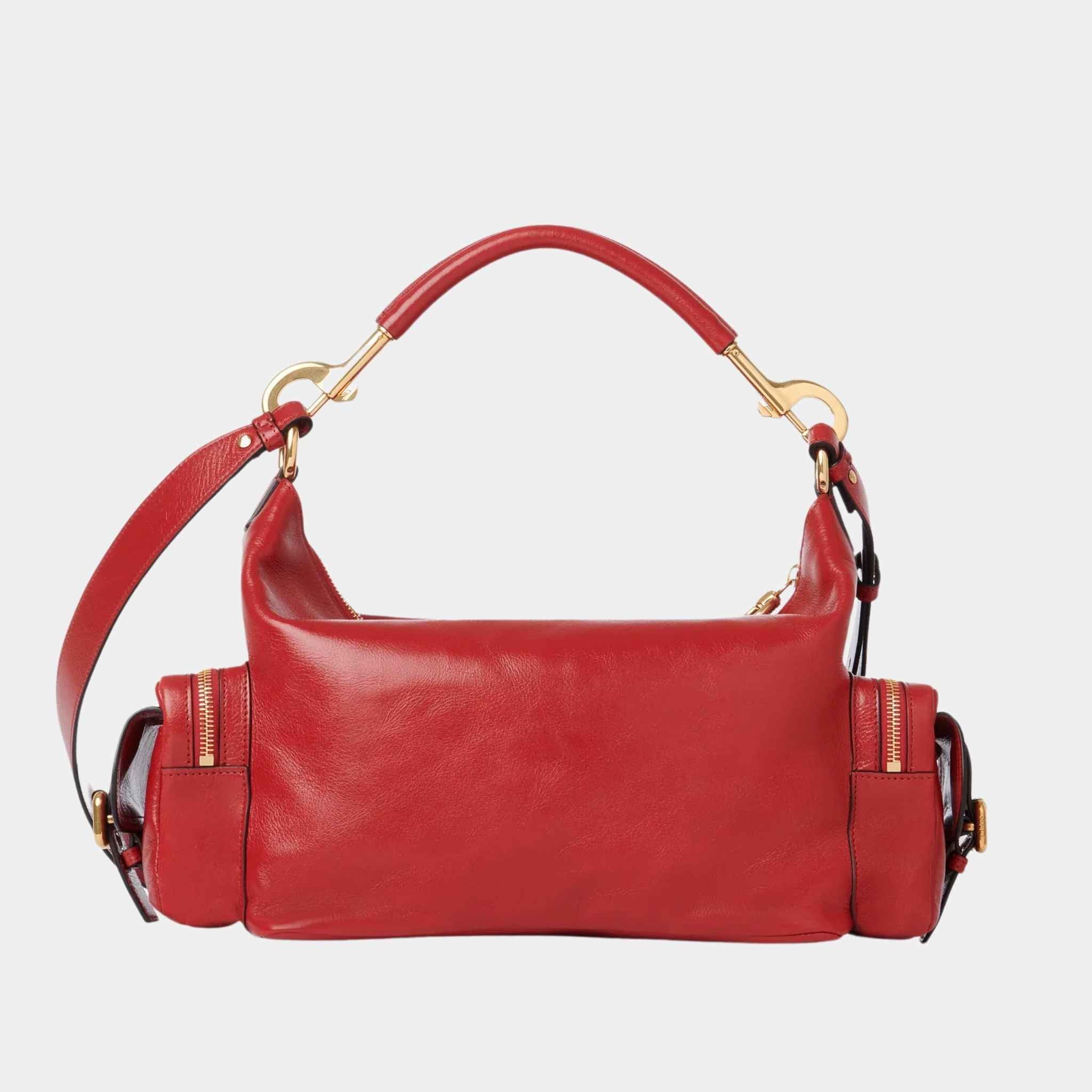 Camera Bag in Shiny Leather