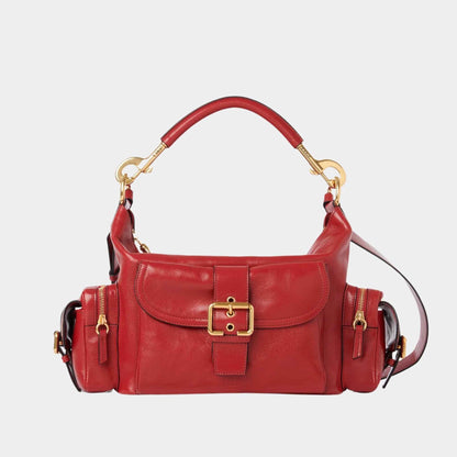 Camera Bag in Shiny Leather