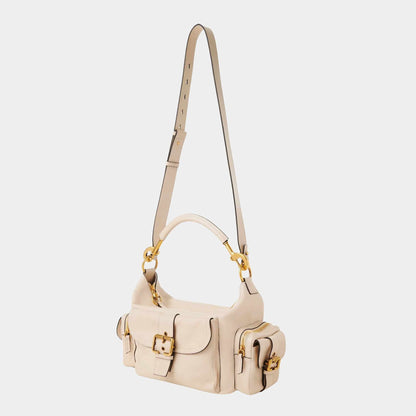 Camera Bag in Shiny Leather