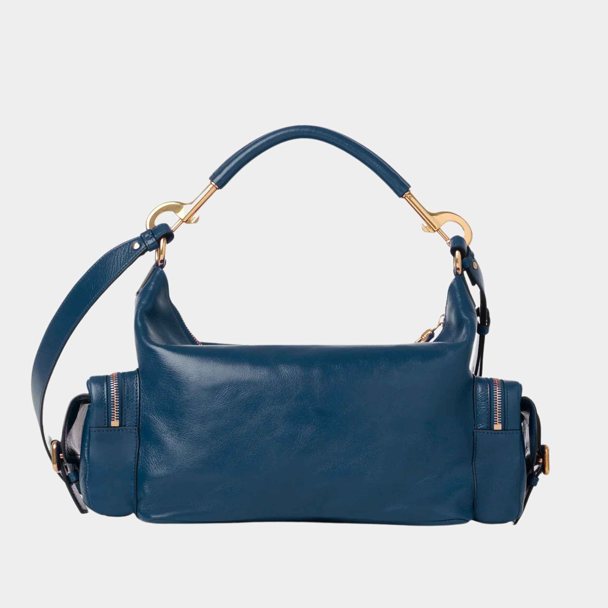Camera Bag in Shiny Leather