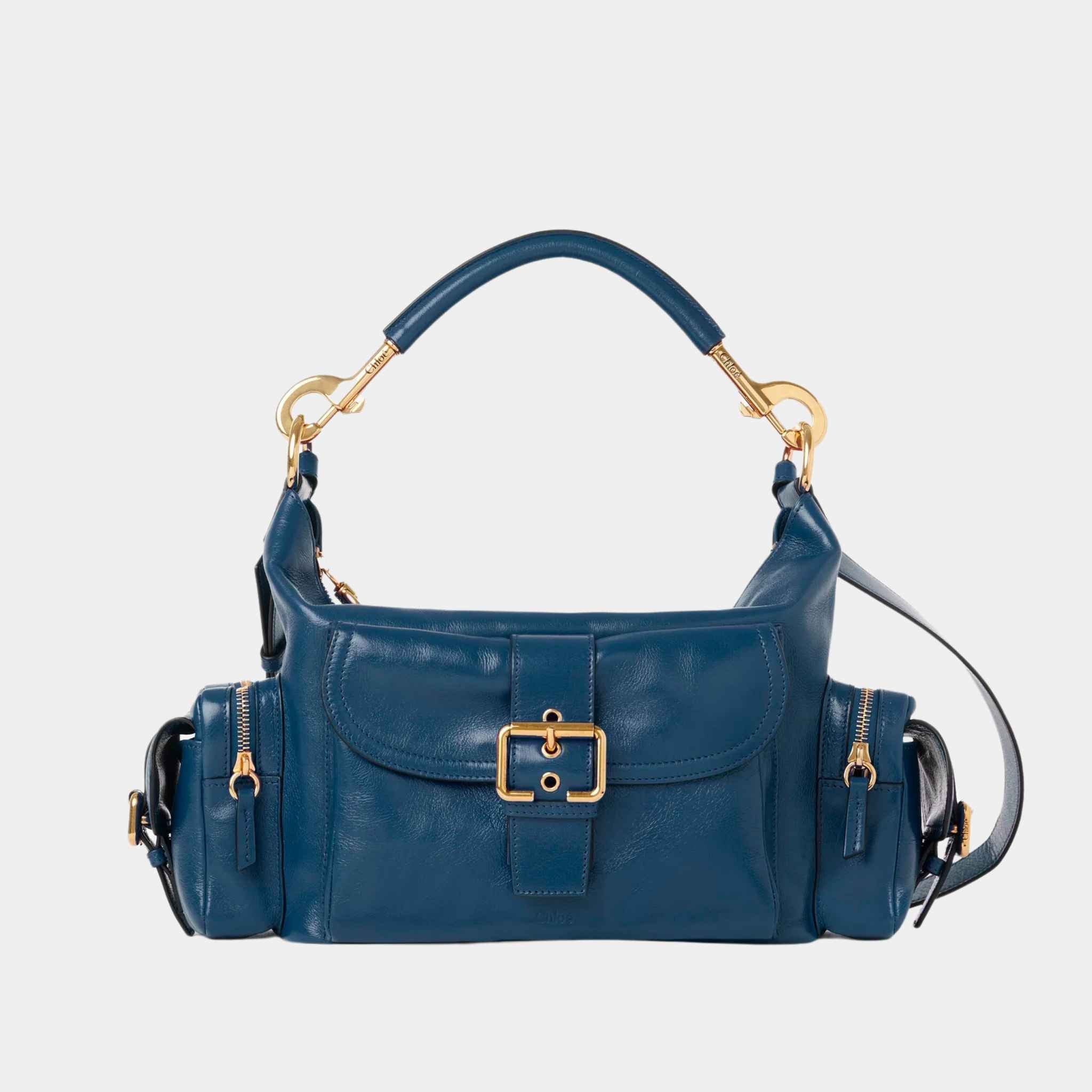 Camera Bag in Shiny Leather