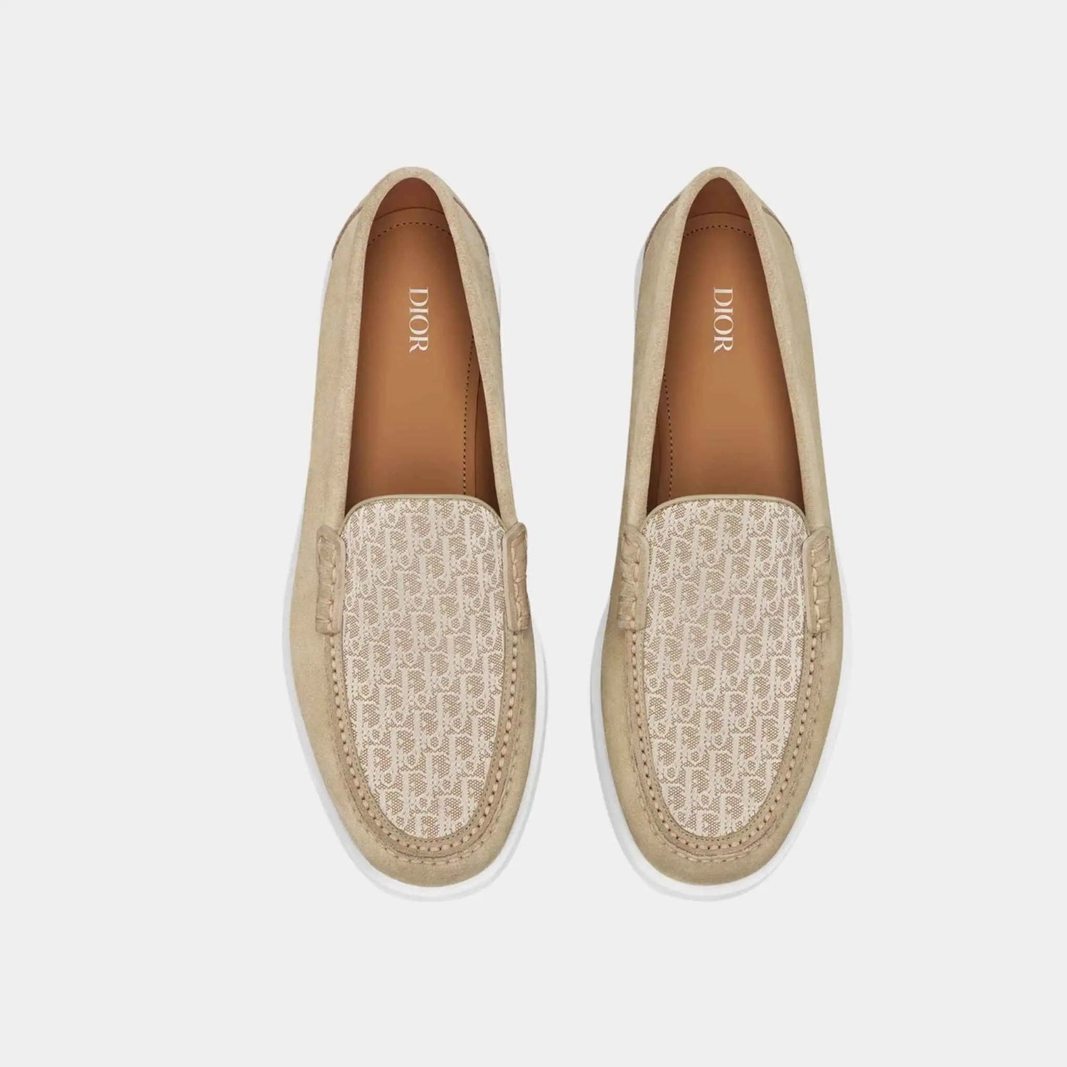 Dior Granville Moccasin Oblique Suede and Jacquard Canvas