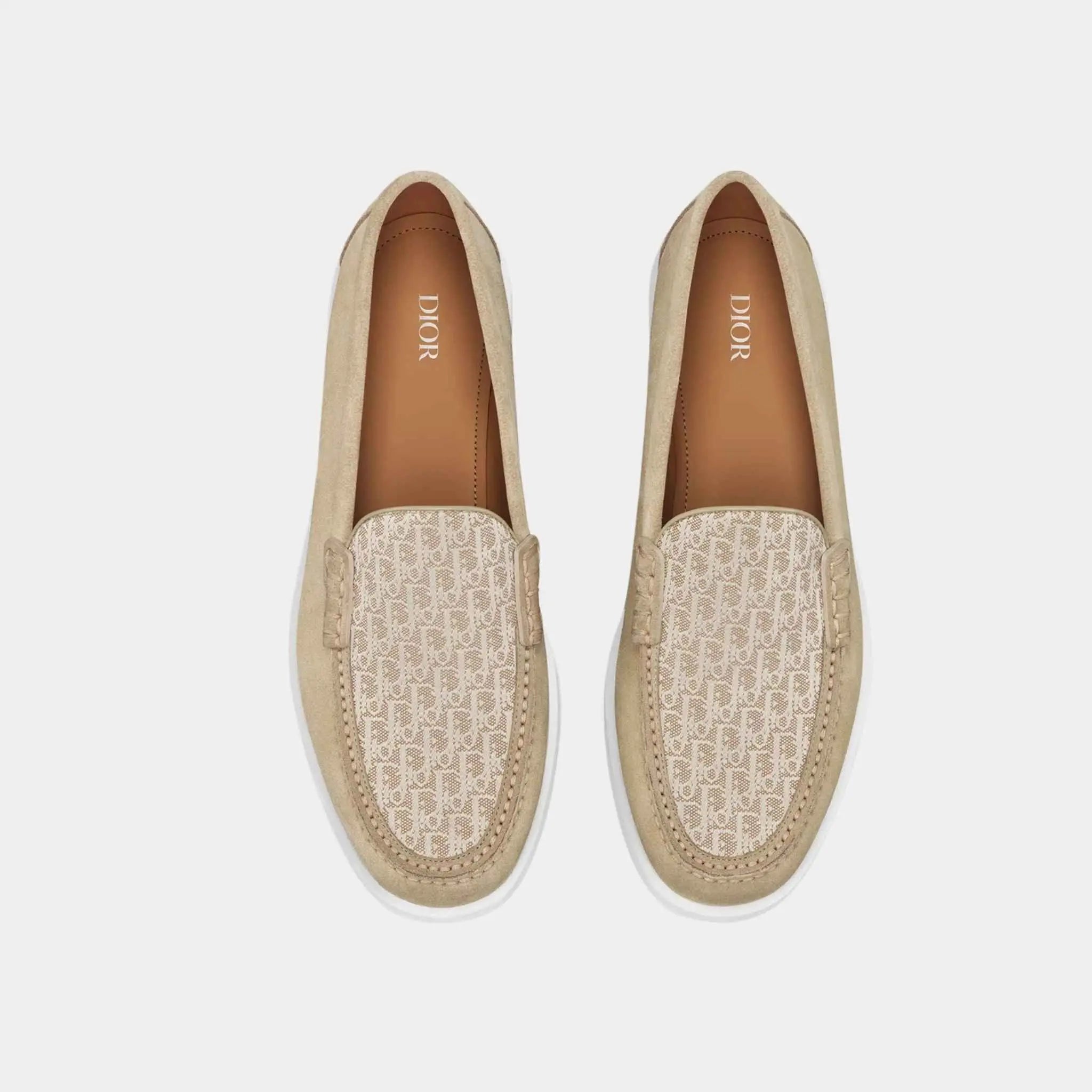 Dior Granville Moccasin Oblique Suede and Jacquard Canvas