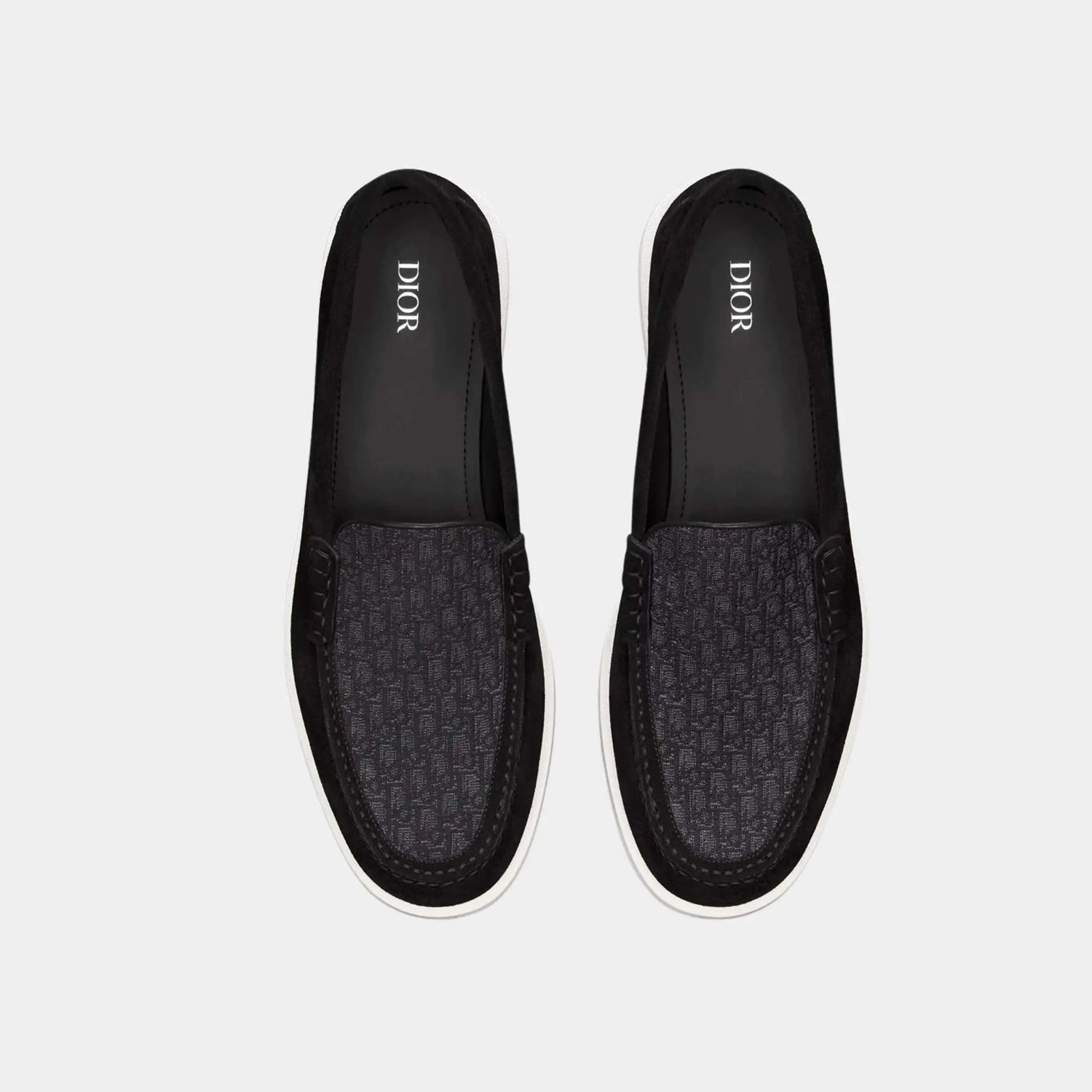 Dior Granville Moccasin Suede and Jacquard Canvas