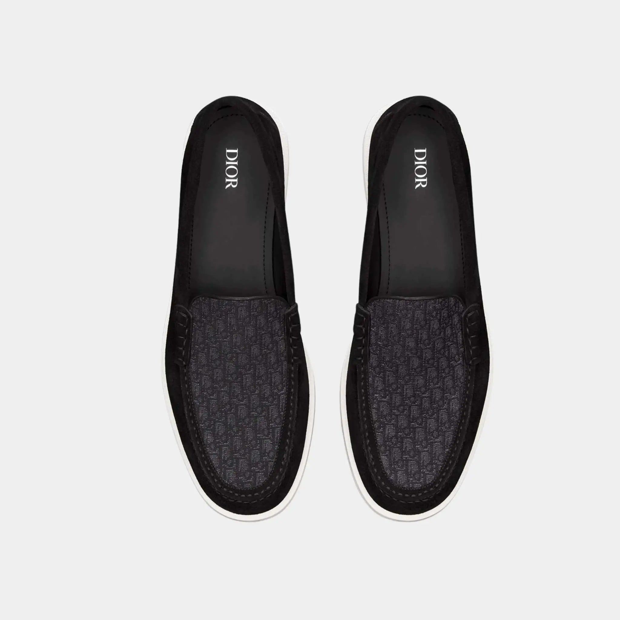 Dior Granville Moccasin Suede and Jacquard Canvas