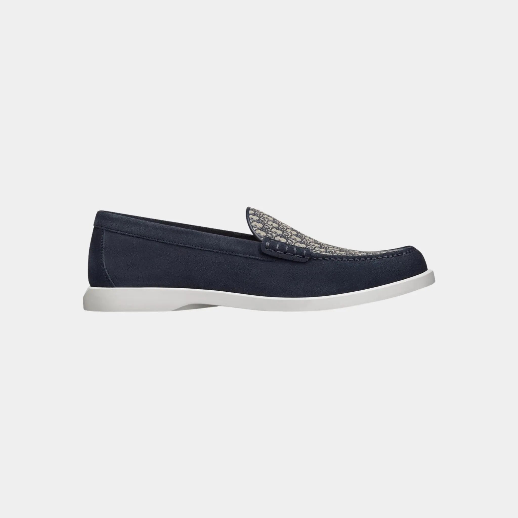 Dior Granville Moccasin Suede and Jacquard Canvas