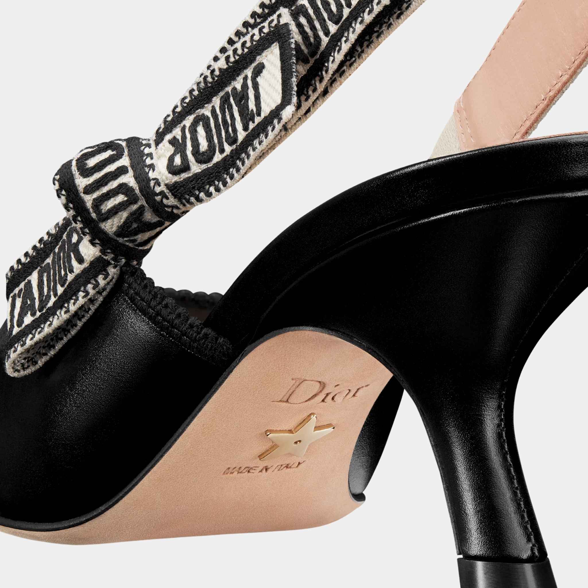 JAdior Slingback Pump Black Calfskin