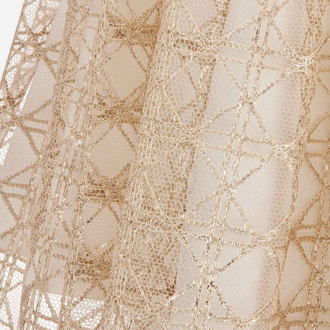 Kids A Line Skirt Gold Tone Cannage Lace