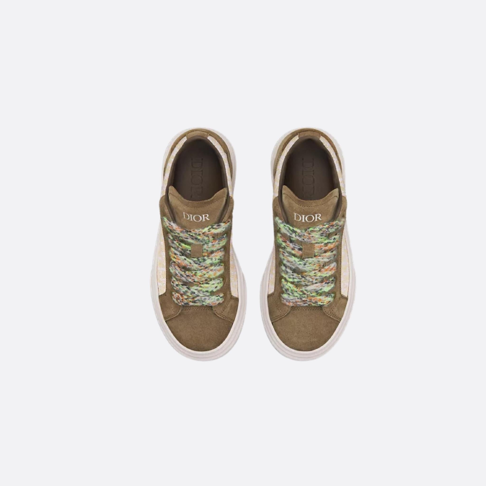 Kids B33 Low Top Sneaker Dior Oblique Jacquard Suede