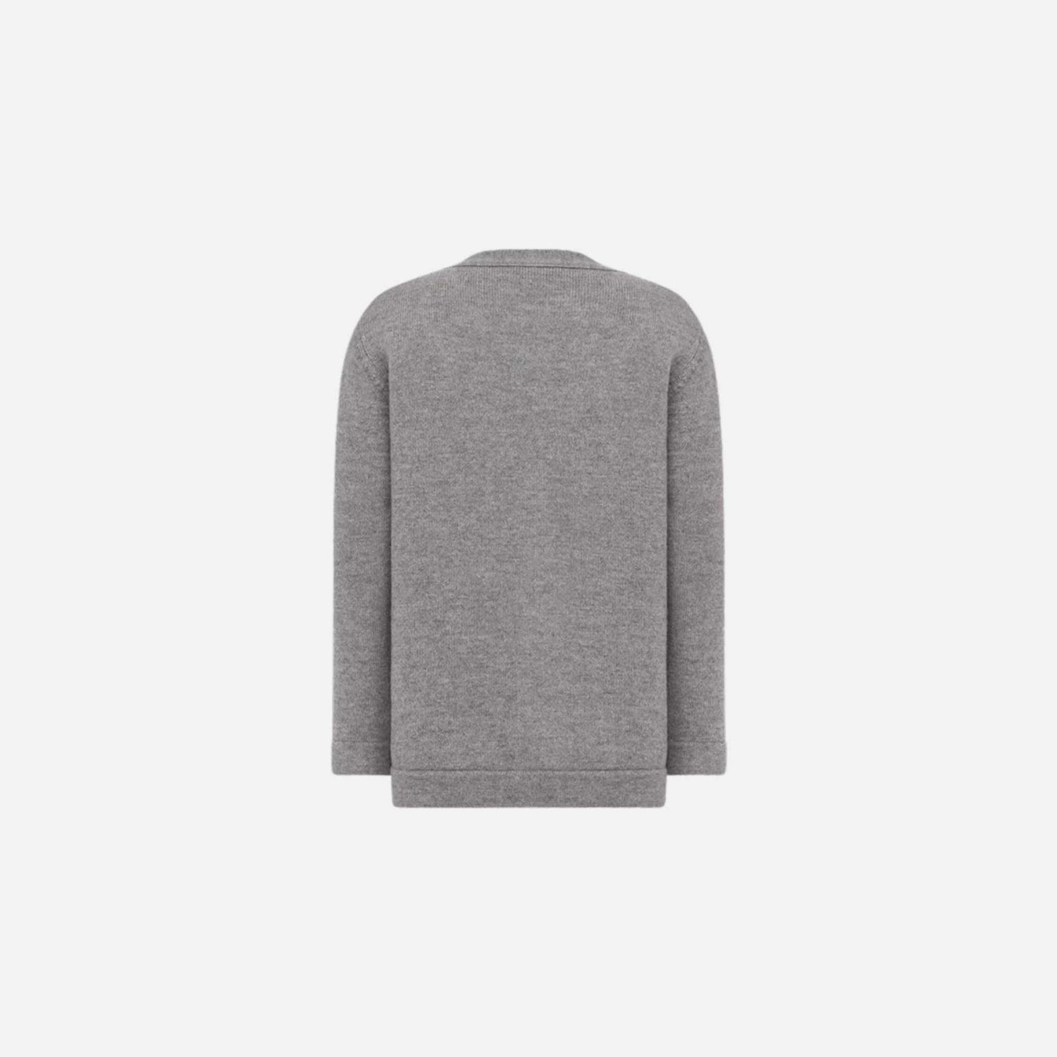 Kids Christian Dior Couture Cardigan Heathered Gray Wool Cashmere