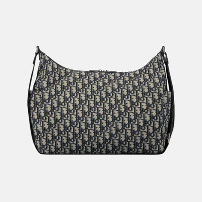Medium Rider Soft Hobo Bag in Oblique and Grained Calfskin