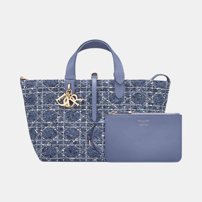 Medium Toujours Bag With White Cannage Motif