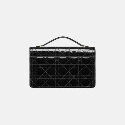 My Dior Top Handle Bag In Patent Cannage Calfskin