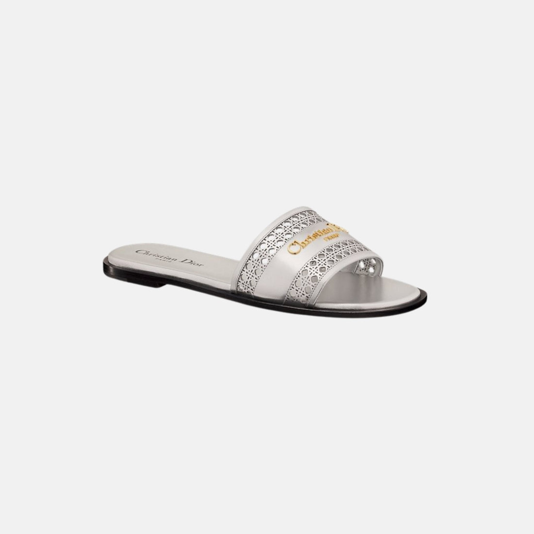 Or D Lane Slide In Openwork Microcannage Laminated Calfskin