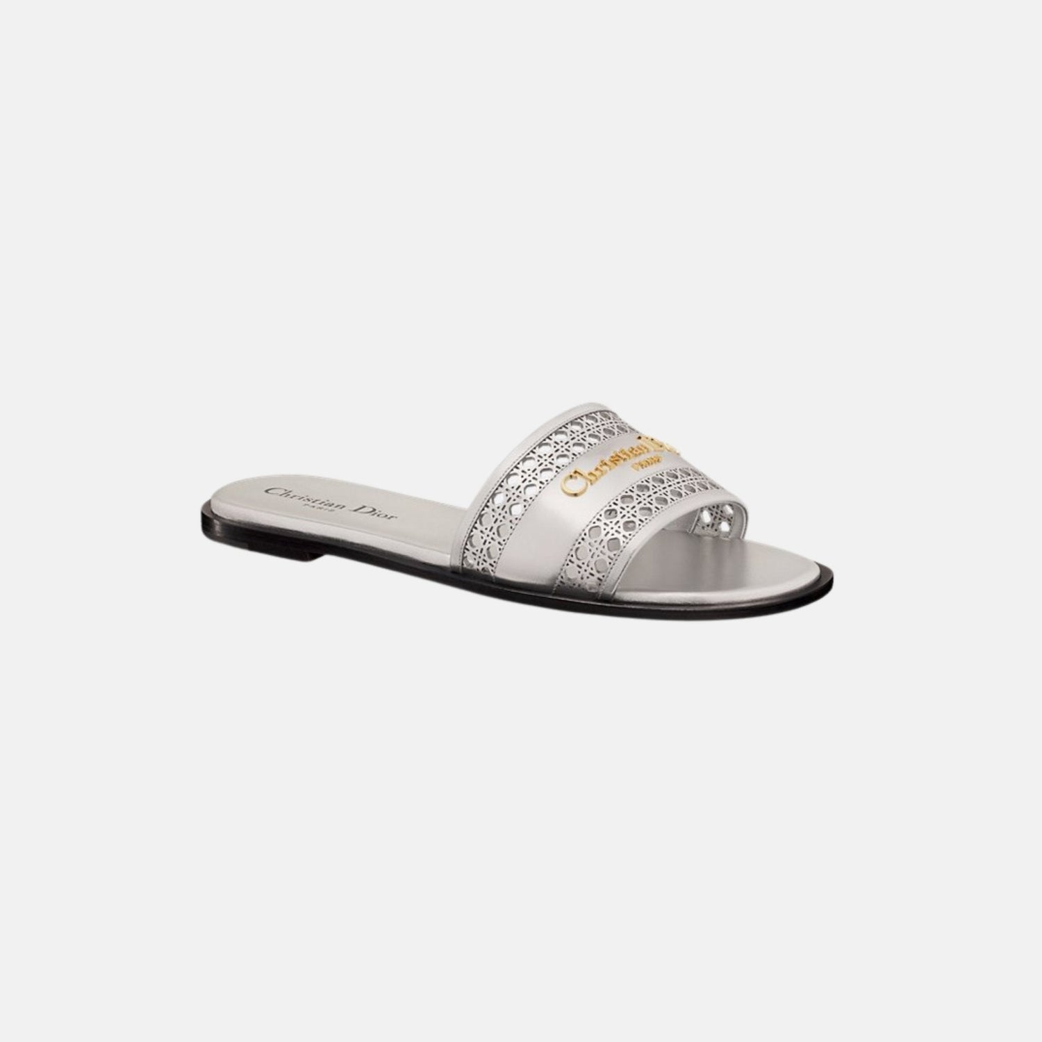 Or D Lane Slide In Openwork Microcannage Laminated Calfskin
