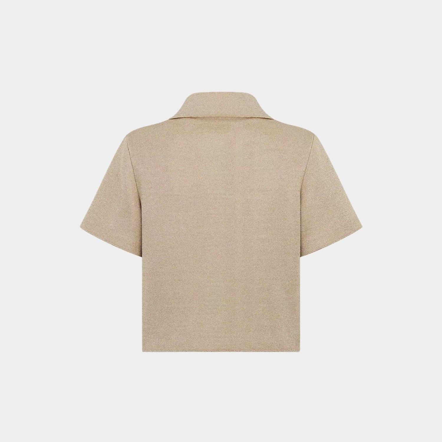 Or Short-Sleeved Jacket Gold-Tone Technical Knit