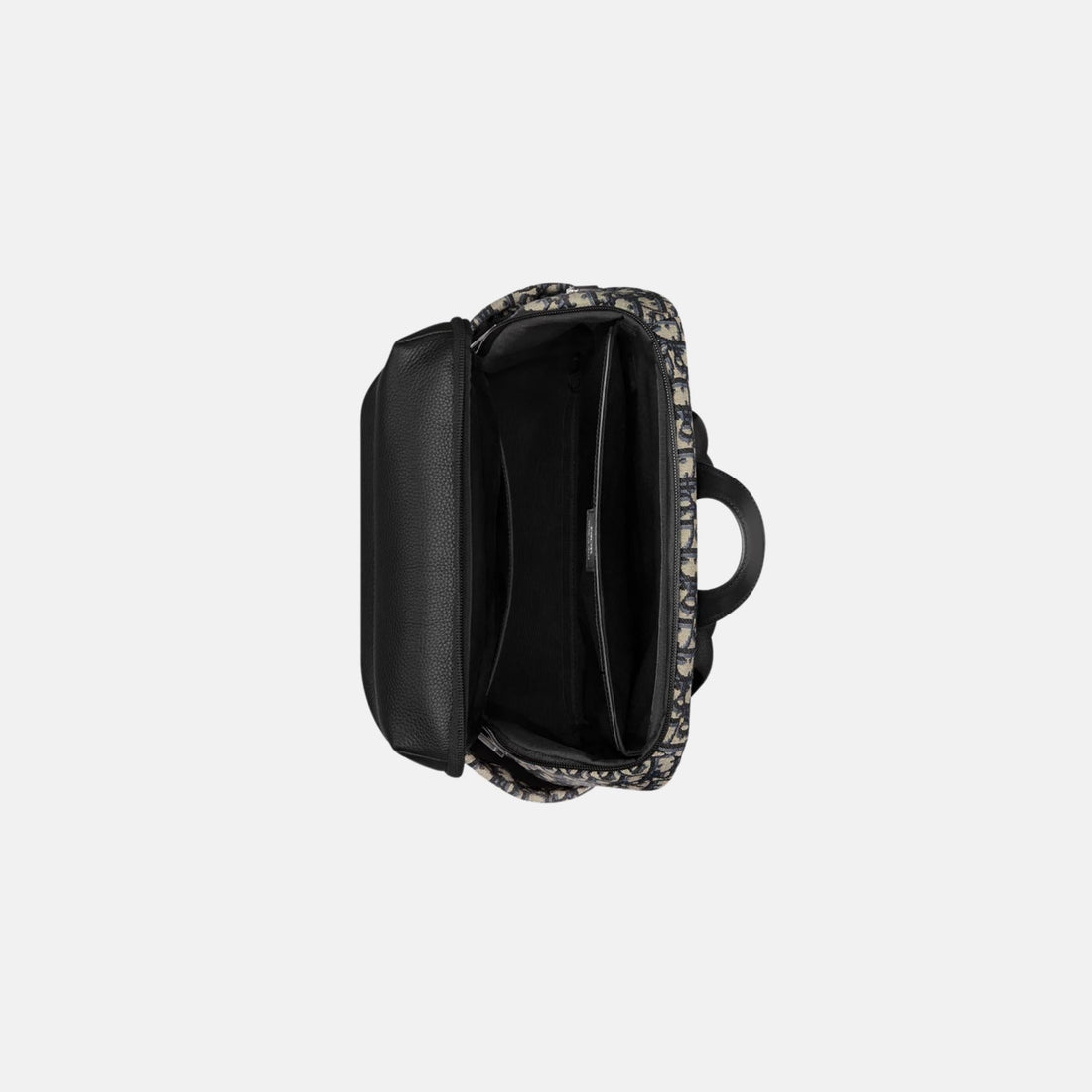 Rider Soft Zipped Backpack in Jacquard &amp; Grained Calfskin