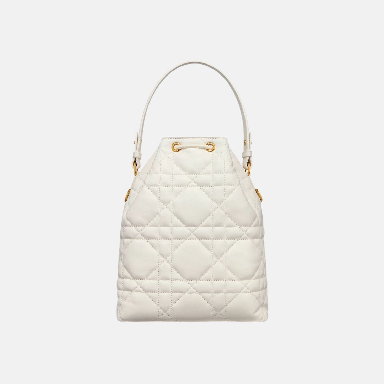 Small Caro Bucket Bag In Macrocannage Lambskin