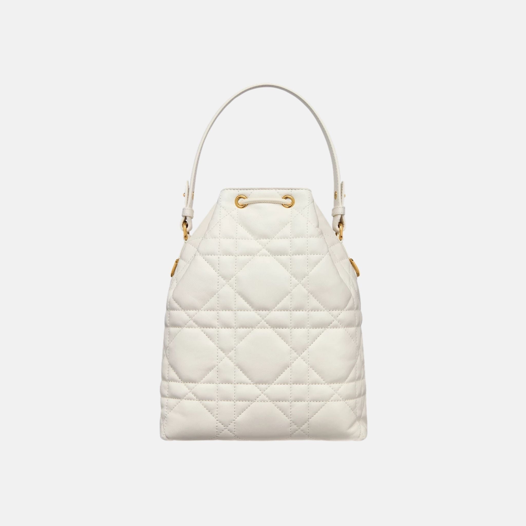 Small Caro Bucket Bag In Macrocannage Lambskin