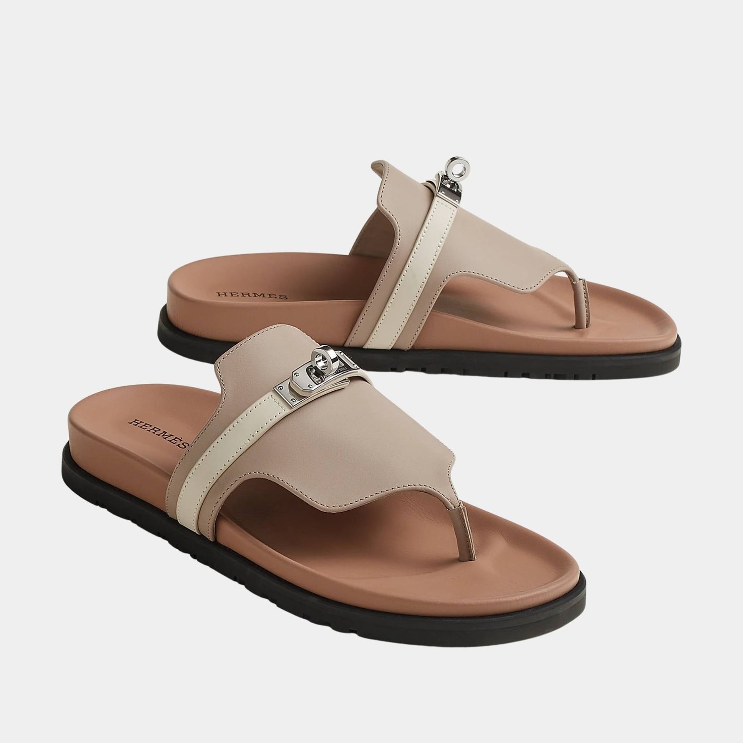 Empire Sandal in Two Tone Calfskin