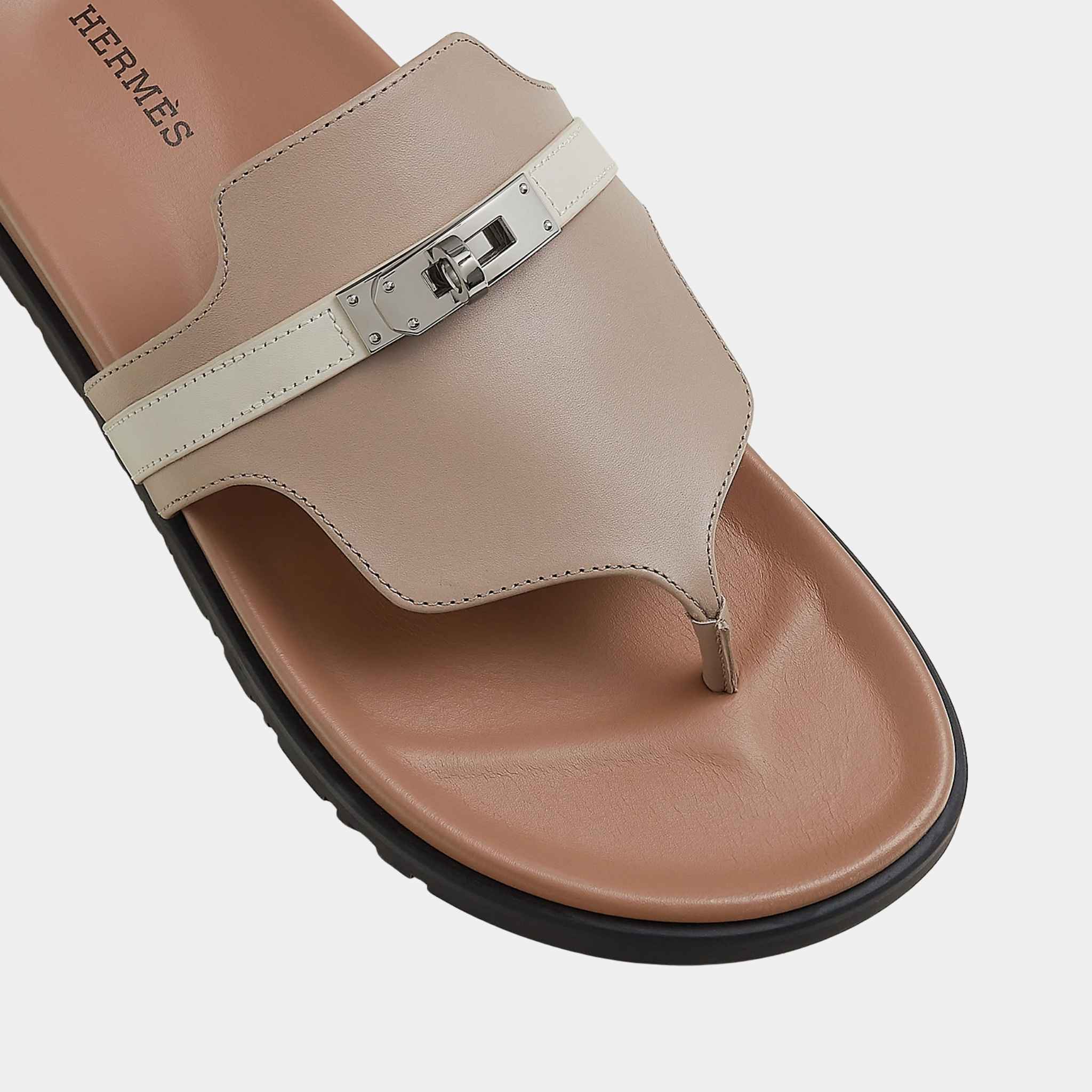 Empire Sandal in Two Tone Calfskin