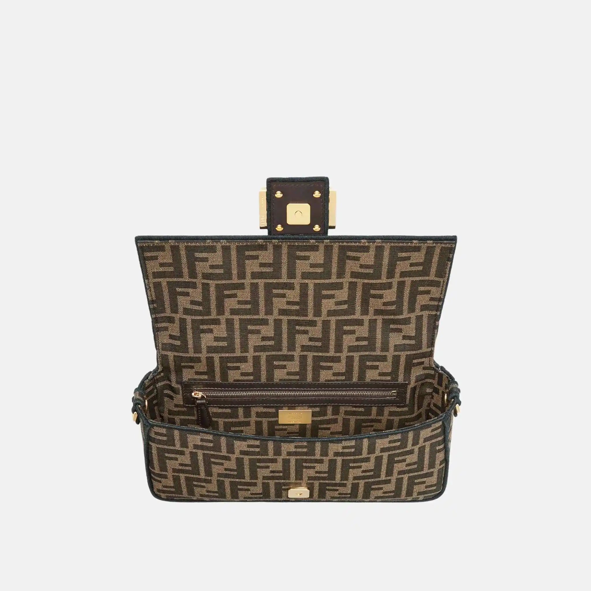 Baguette Bag In Brown Fabric