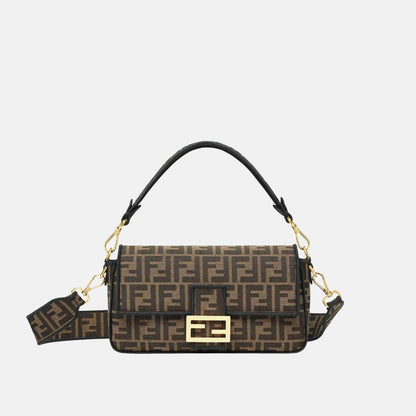Baguette Bag In Brown Fabric
