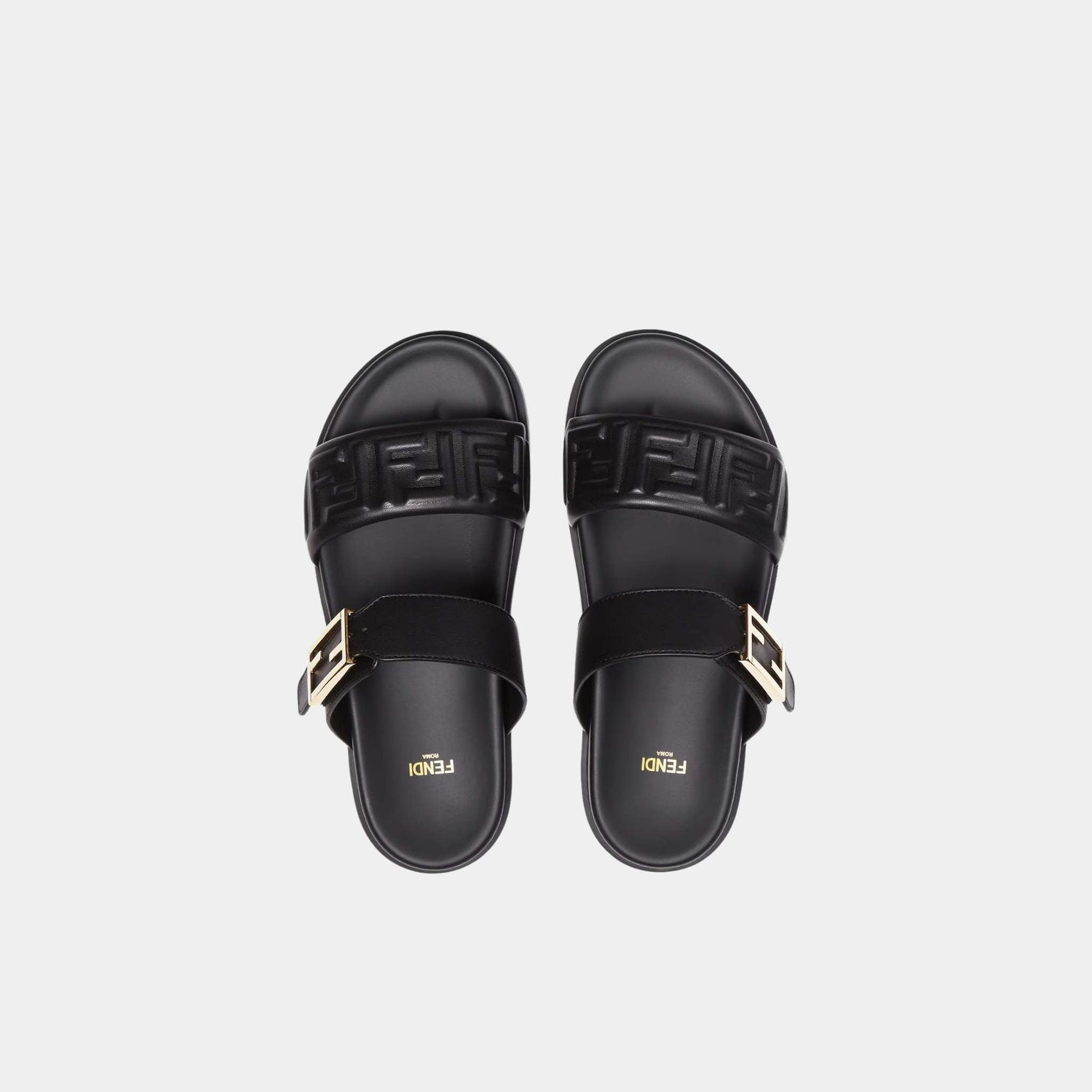 Feel Slides In Black Nappa Leather