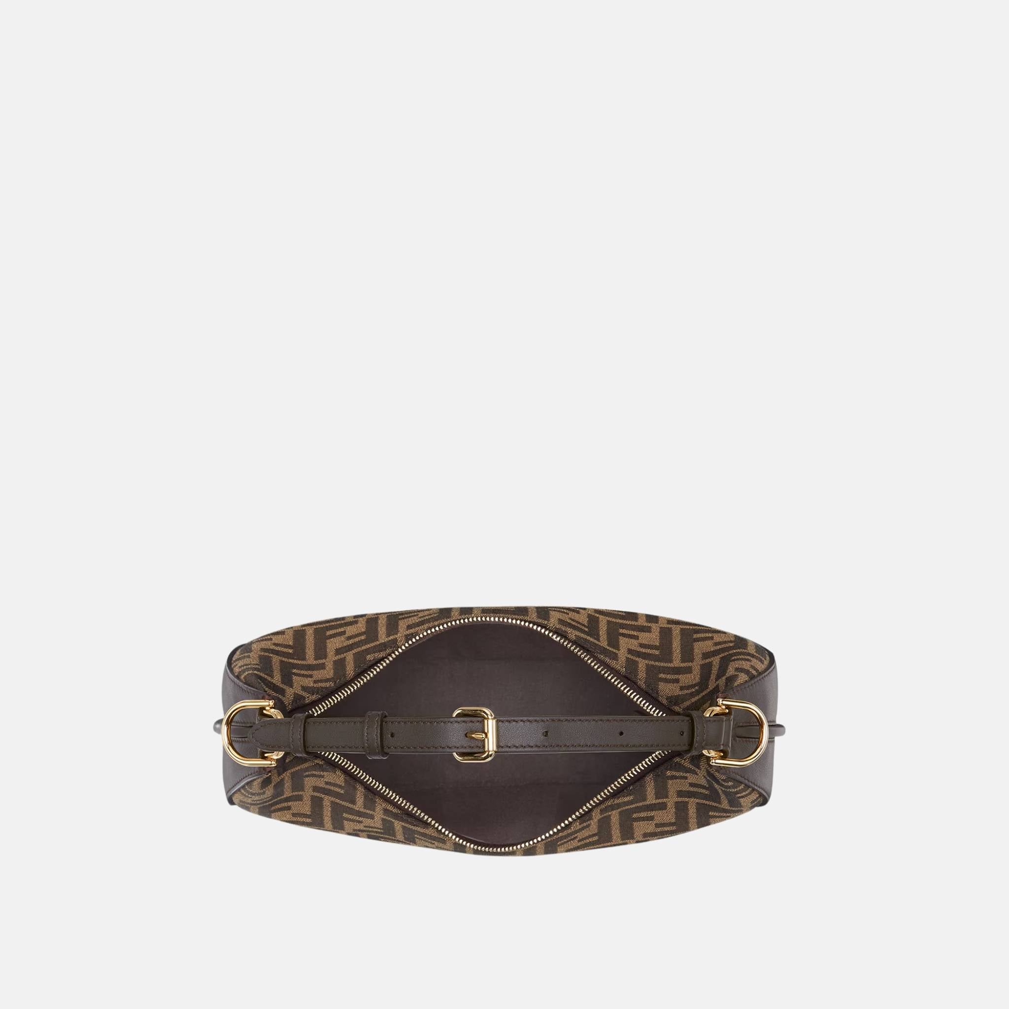 Fendigraphy Small Bag In Brown FF Jacquard Fabric