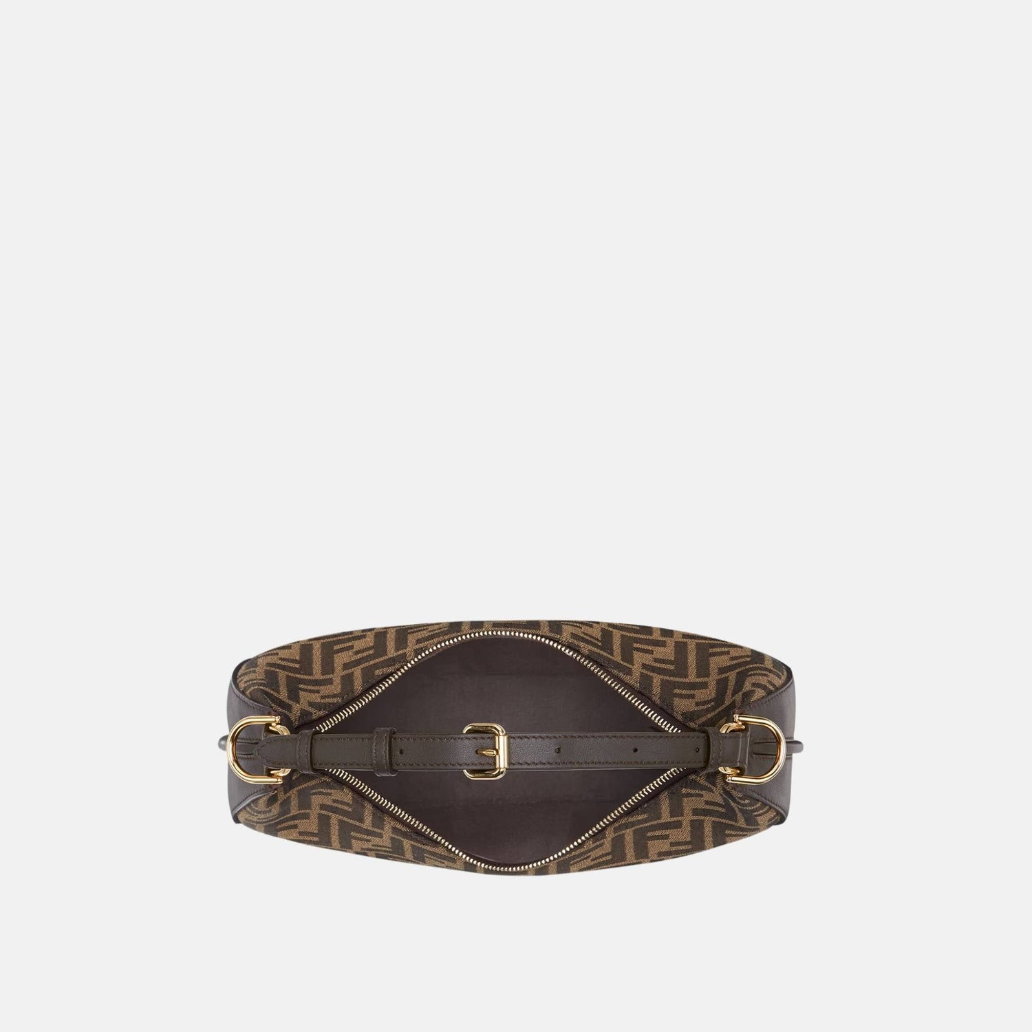Fendigraphy Small Bag In Brown FF Jacquard Fabric