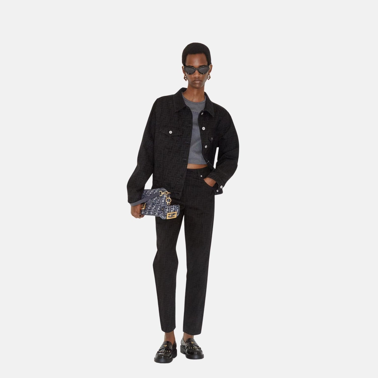 Jacket In Black FF Denim