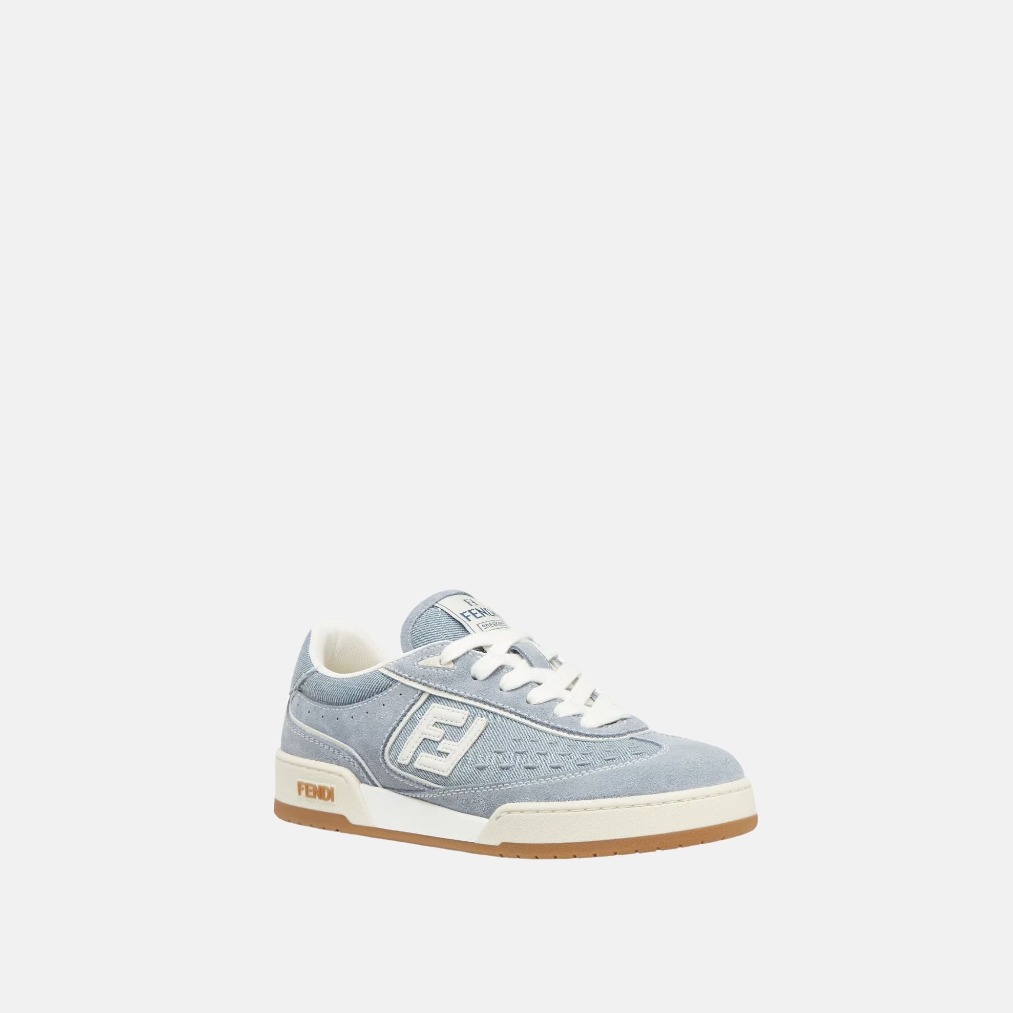 Match Low Tops In Denim Fabric And Suede