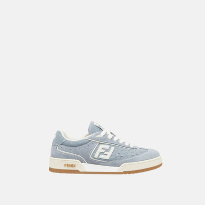 Match Low Tops In Denim Fabric And Suede