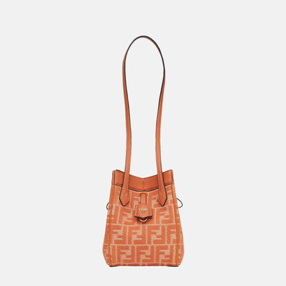 Origami Mini Bag In Denim Effect FF Jacquard