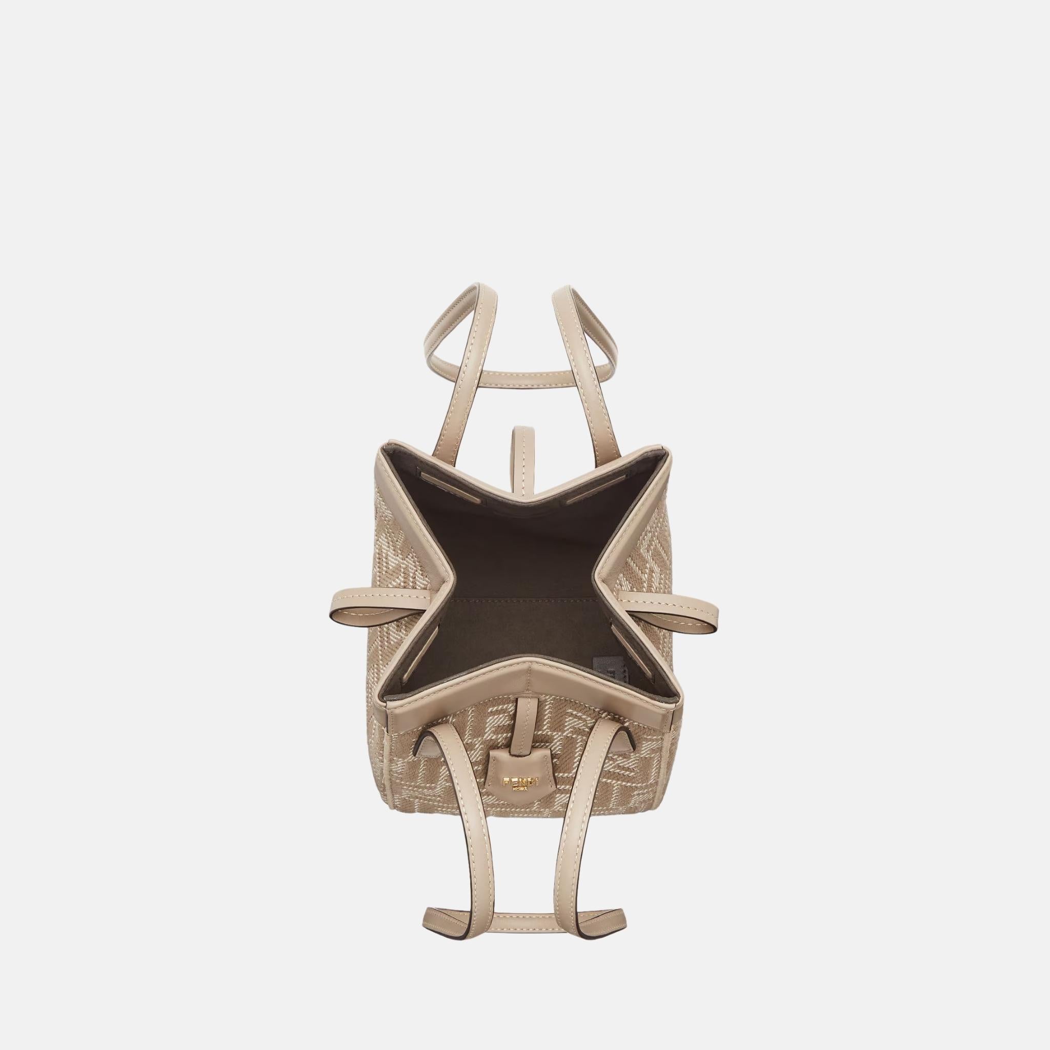 Origami Mini Bag In Denim Effect FF Jacquard