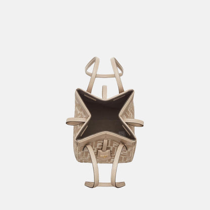 Origami Mini Bag In Denim Effect FF Jacquard