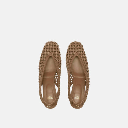 Slingbacks Leather Low Heeled